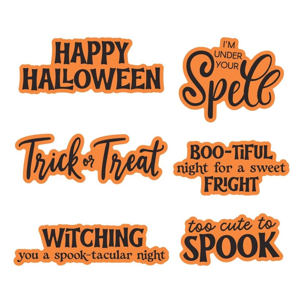 Spellbinders PRE-ORDER Classic Mouse Costume Party Trick-or-Treat Sentiments Stamp & Die Set (SDS-240) Spellbinders PRE-ORDER Classic Mouse Costume Party Trick-or-Treat Sentiments Stamp & Die Set (SDS-240)