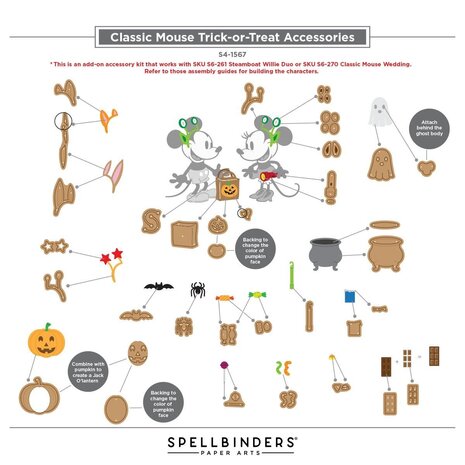 Spellbinders PRE-ORDER Classic Mouse Costume Party Trick-or-Treat Accessories Dies (S4-1567) Spellbinders PRE-ORDER Classic Mouse Costume Party Trick-or-Treat Accessories Dies (S4-1567)
