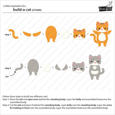 Lawn Fawn Build-A-Cat Dies (LF4206) Lawn Fawn Build-A-Cat Dies (LF4206)