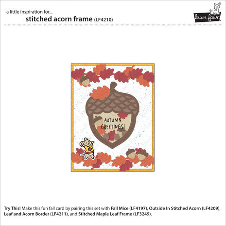 Lawn Fawn Stitched Acorn Frame Dies (LF4210) Lawn Fawn Stitched Acorn Frame Dies (LF4210)