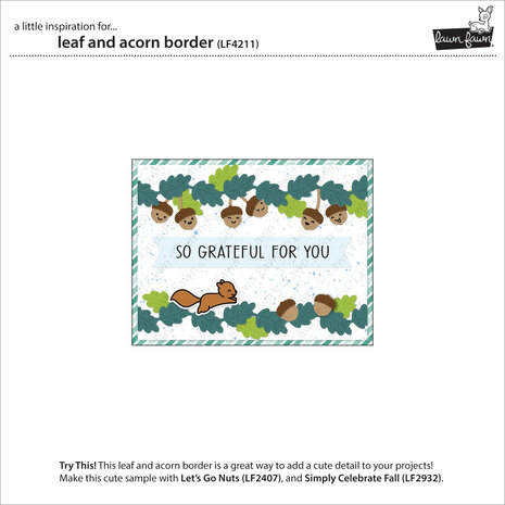 Lawn Fawn Leaf and Acorn Border Dies (LF4211) Lawn Fawn Leaf and Acorn Border Dies (LF4211)