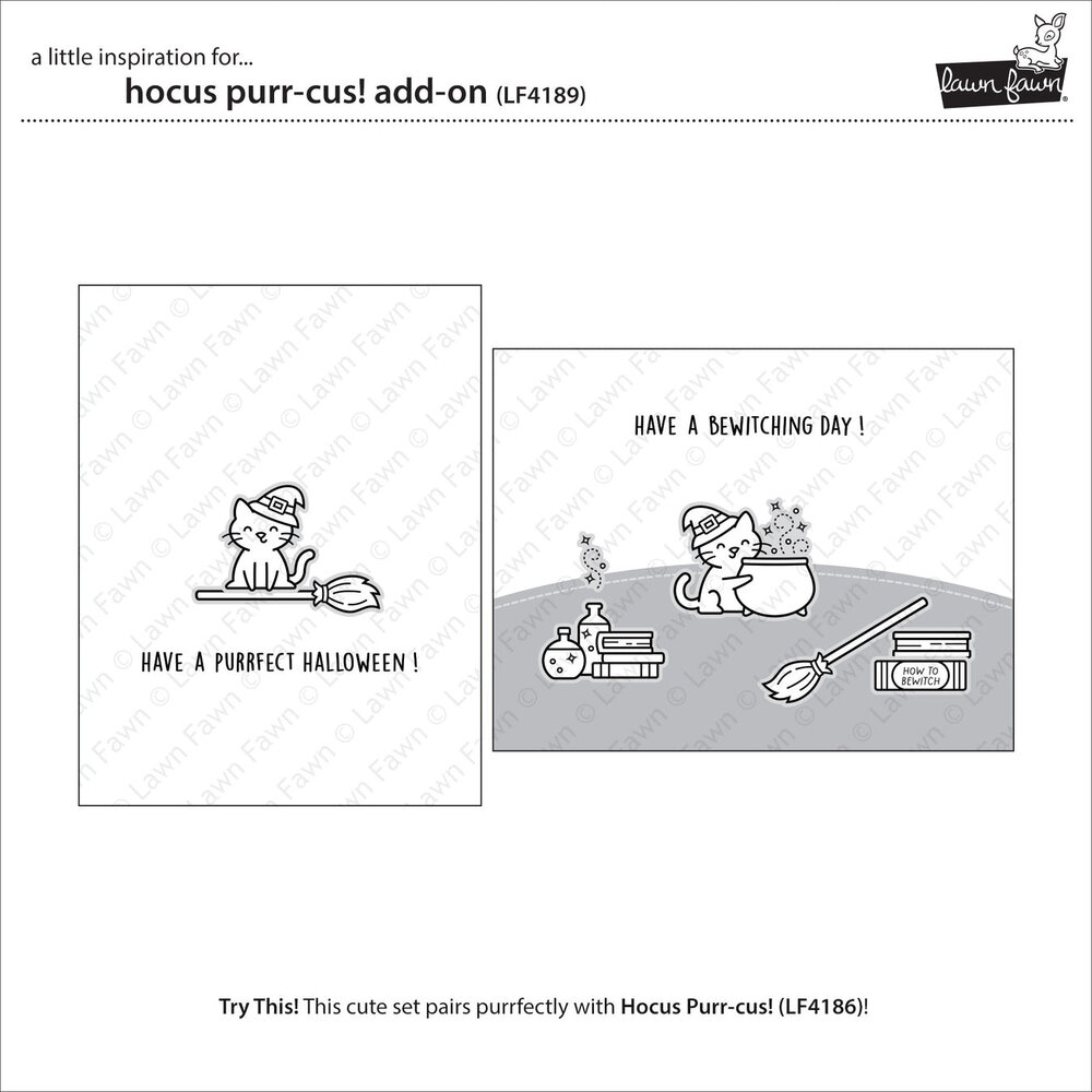Lawn Fawn Hocus Purr-cus! Add-On Clear Stamps (LF4189) Lawn Fawn Hocus Purr-cus! Add-On Clear Stamps (LF4189)