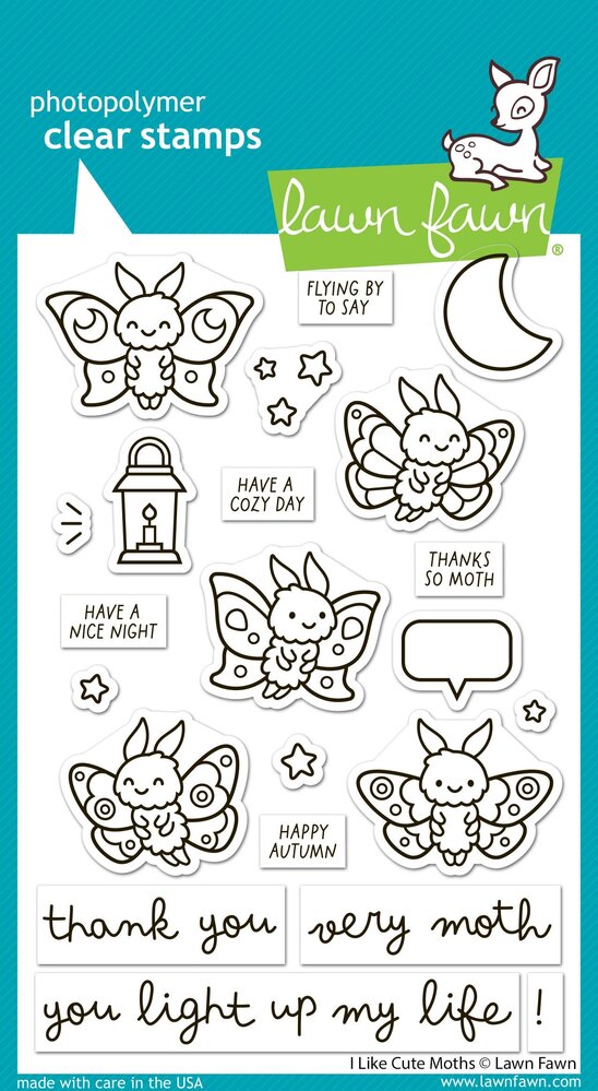 Lawn Fawn I Like Cute Moths Clear Stamps (LF4192) Lawn Fawn I Like Cute Moths Clear Stamps (LF4192)