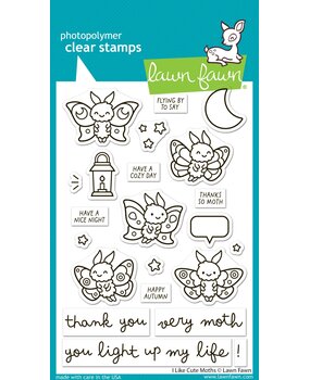 Lawn Fawn I Like Cute Moths Clear Stamps (LF4192) Lawn Fawn I Like Cute Moths Clear Stamps (LF4192)