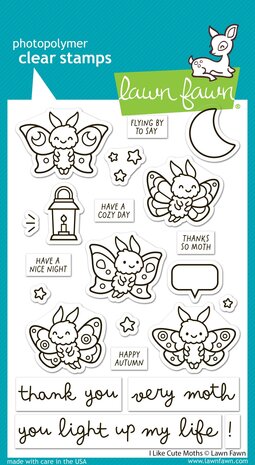 Lawn Fawn I Like Cute Moths Clear Stamps (LF4192) Lawn Fawn I Like Cute Moths Clear Stamps (LF4192)