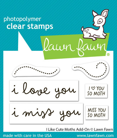 Lawn Fawn I Like Cute Moths Add-On Clear Stamps (LF4195) Lawn Fawn I Like Cute Moths Add-On Clear Stamps (LF4195)