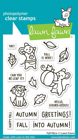 Lawn Fawn Fall Mice Clear Stamps (LF4197) Lawn Fawn Fall Mice Clear Stamps (LF4197)