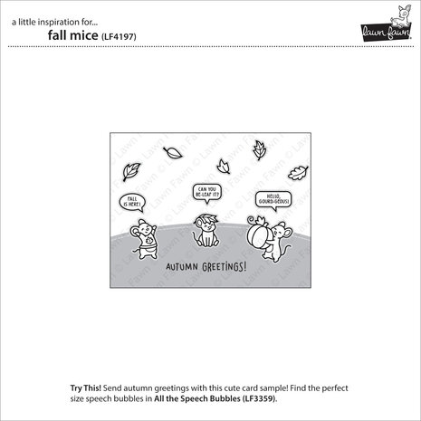 Lawn Fawn Fall Mice Clear Stamps (LF4197) Lawn Fawn Fall Mice Clear Stamps (LF4197)