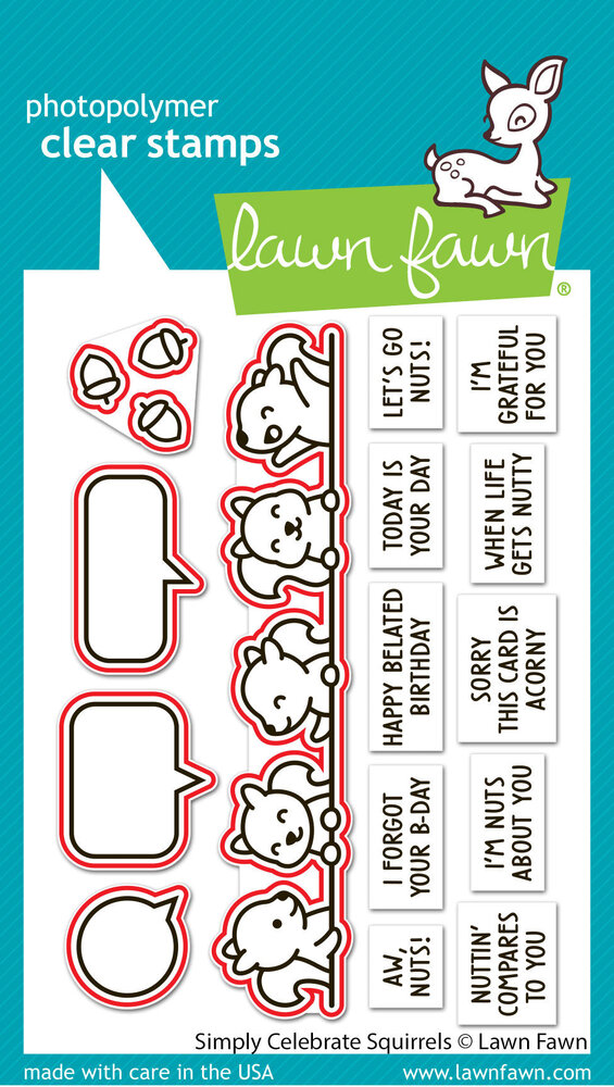Lawn Fawn Simply Celebrate Squirrels Stamp & Die DUO (LF3882) Lawn Fawn Simply Celebrate Squirrels Stamp & Die DUO (LF3882)
