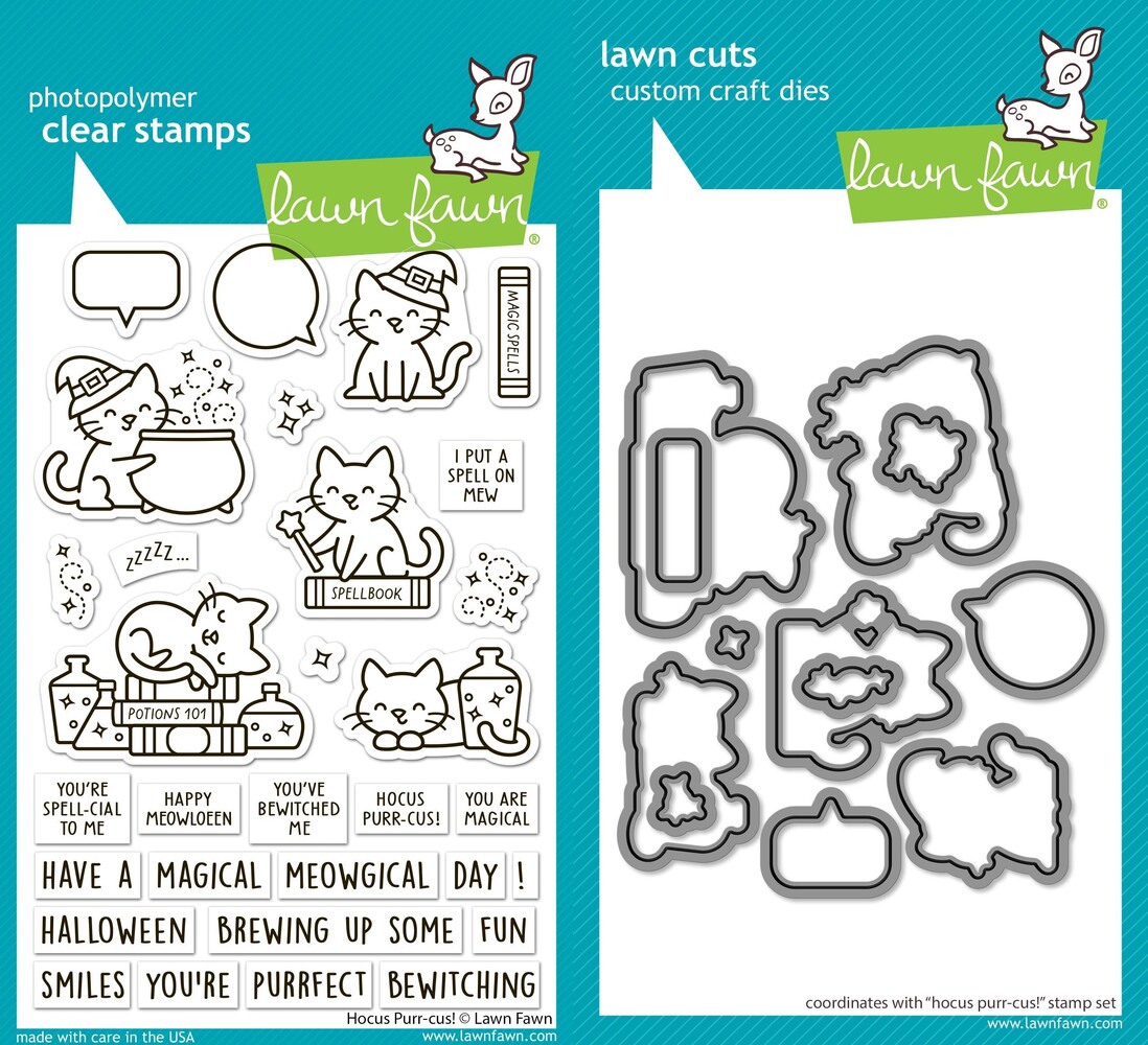Lawn Fawn Hocus Purr-cus! Stamp & Die DUO (LF4187) Lawn Fawn Hocus Purr-cus! Stamp & Die DUO (LF4187)