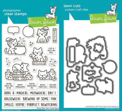 Lawn Fawn Hocus Purr-cus! Stamp & Die DUO (LF4187) Lawn Fawn Hocus Purr-cus! Stamp & Die DUO (LF4187)
