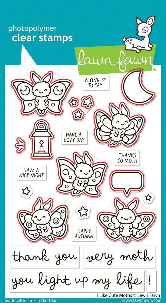 Lawn Fawn I Like Cute Moths Stamp & Die DUO (LF4193) Lawn Fawn I Like Cute Moths Stamp & Die DUO (LF4193)