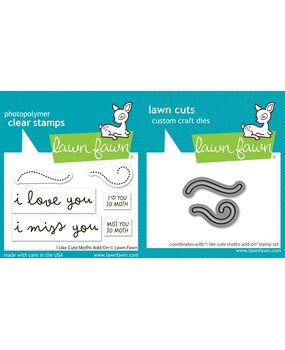 Lawn Fawn I Like Cute Moths Add-On Stamp & Die DUO (LF4196) Lawn Fawn I Like Cute Moths Add-On Stamp & Die DUO (LF4196)