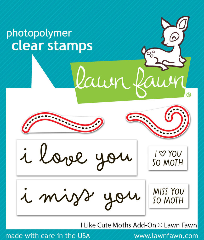 Lawn Fawn I Like Cute Moths Add-On Stamp & Die DUO (LF4196) Lawn Fawn I Like Cute Moths Add-On Stamp & Die DUO (LF4196)