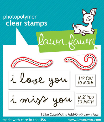 Lawn Fawn I Like Cute Moths Add-On Stamp & Die DUO (LF4196) Lawn Fawn I Like Cute Moths Add-On Stamp & Die DUO (LF4196)