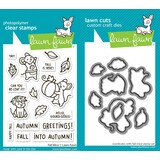 Lawn Fawn Fall Mice Stamp & Die DUO (LF4198)