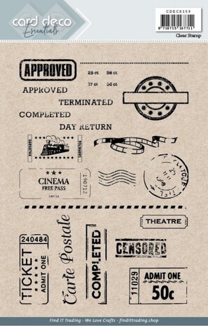 Card Deco Clear Stamp A5 Tickets (CDECS159) Card Deco Clear Stamp A5 Tickets (CDECS159)