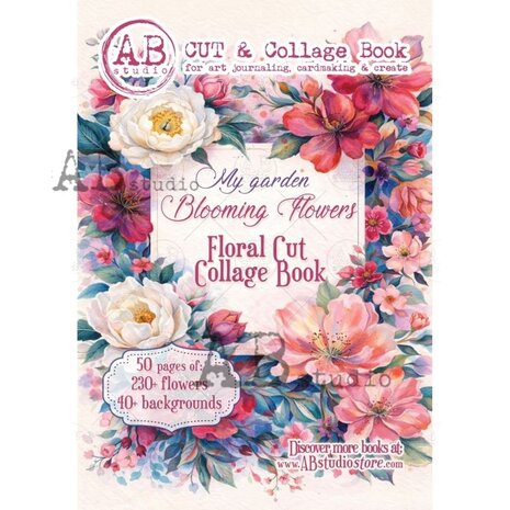 AB Studio My Garden Blooming Flowers A4 Cut & Collage Book