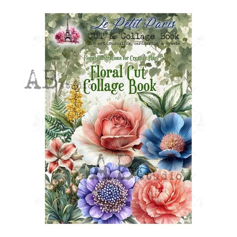 AB Studio Le Petit Paris A4 Floral Cut & Collage Book AB Studio Le Petit Paris A4 Floral Cut & Collage Book