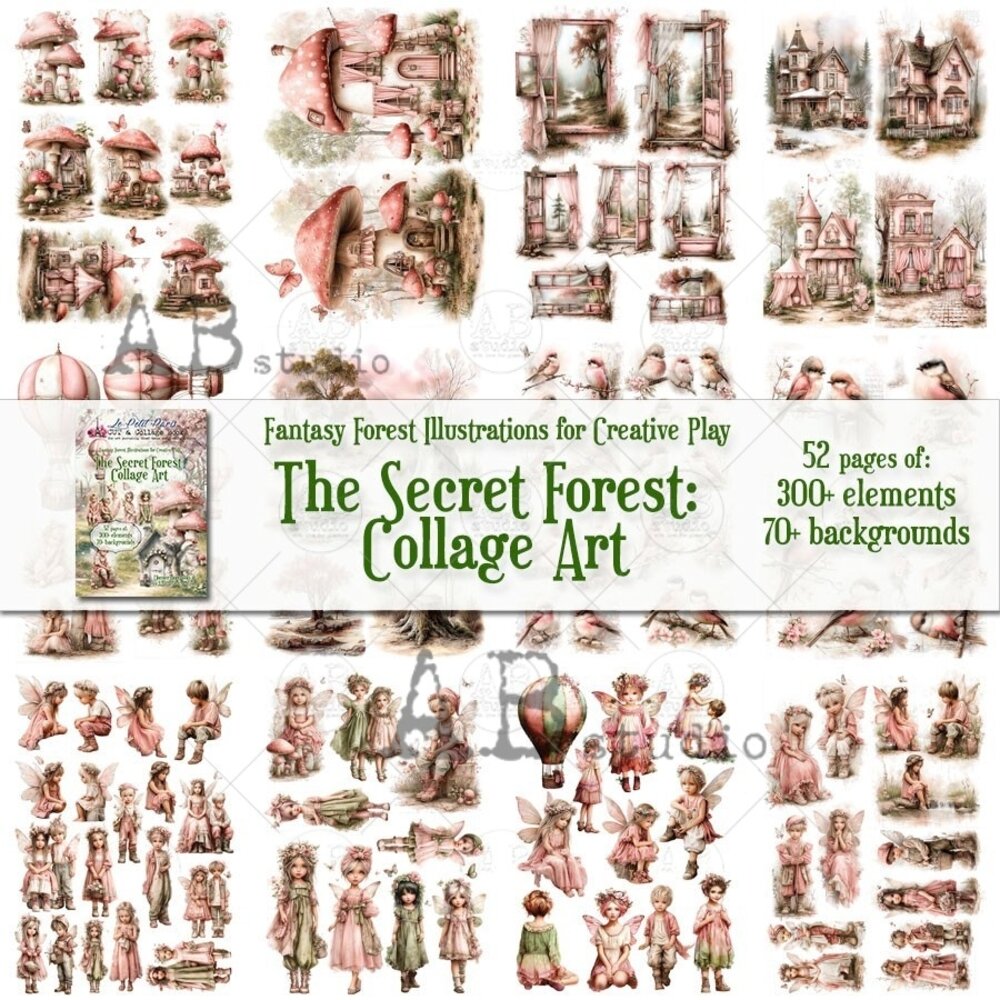 AB Studio The Secret Forest A4 Cut & Collage Book AB Studio The Secret Forest A4 Cut & Collage Book