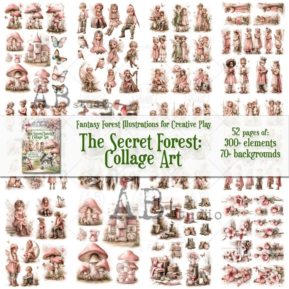 AB Studio The Secret Forest A4 Cut & Collage Book AB Studio The Secret Forest A4 Cut & Collage Book