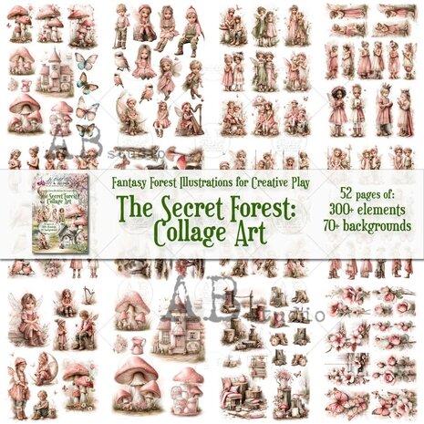 AB Studio The Secret Forest A4 Cut & Collage Book AB Studio The Secret Forest A4 Cut & Collage Book