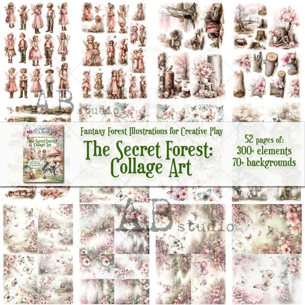 AB Studio The Secret Forest A4 Cut & Collage Book AB Studio The Secret Forest A4 Cut & Collage Book