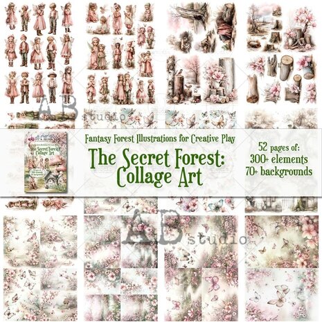 AB Studio The Secret Forest A4 Cut & Collage Book AB Studio The Secret Forest A4 Cut & Collage Book