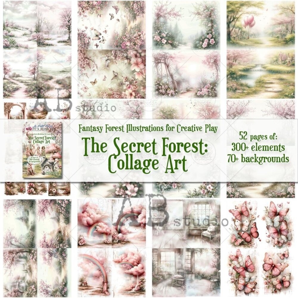 AB Studio The Secret Forest A4 Cut & Collage Book AB Studio The Secret Forest A4 Cut & Collage Book