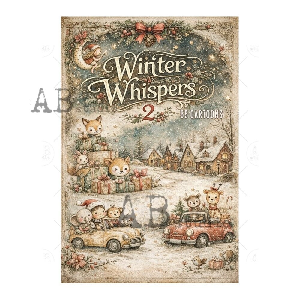AB Studio Winter Whispers 2 A4 Cut & Collage Book AB Studio Winter Whispers 2 A4 Cut & Collage Book