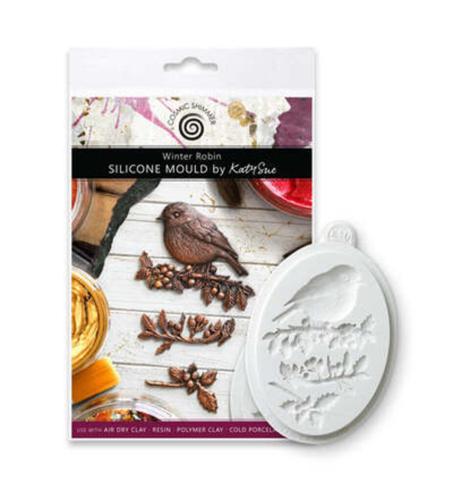 Cosmic Shimmer Silicone Mould Winter Robin (CE0168-CS)