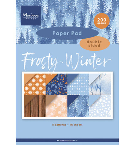 Marianne Design PRE-ORDER Frosty Winter A4 Pretty Papers Bloc (PK9226)