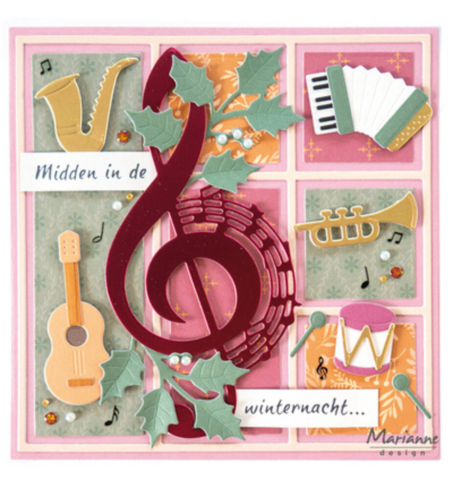 Marianne Design PRE-ORDER Collectables Music Instruments (COL1595) Marianne Design PRE-ORDER Collectables Music Instruments (COL1595)