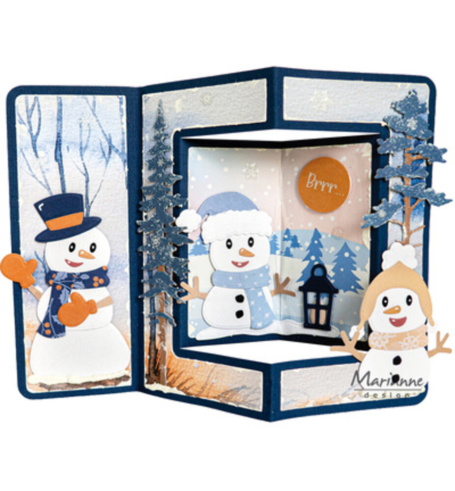 Marianne Design PRE-ORDER Collectables Happy Snowmen (COL1596) Marianne Design PRE-ORDER Collectables Happy Snowmen (COL1596)