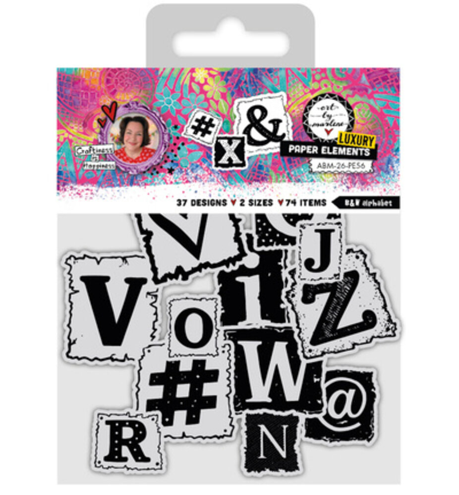 Studio Light PRE-ORDER Luxury Paper Elements B&W Alphabet (ABM-26-PE56) Studio Light PRE-ORDER Luxury Paper Elements B&W Alphabet (ABM-26-PE56)