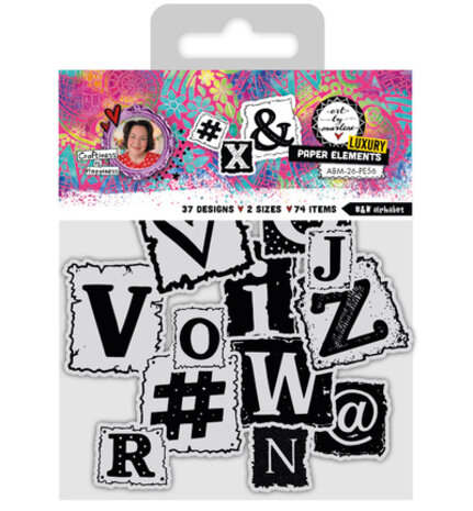 Studio Light PRE-ORDER Luxury Paper Elements B&W Alphabet (ABM-26-PE56) Studio Light PRE-ORDER Luxury Paper Elements B&W Alphabet (ABM-26-PE56)