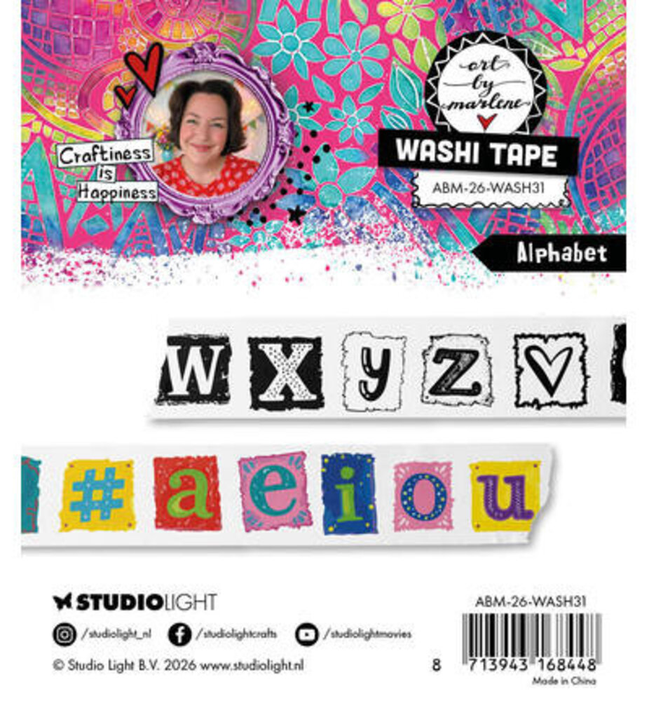 Studio Light PRE-ORDER Alphabet Art Washi Tape (ABM-26-WASH31)