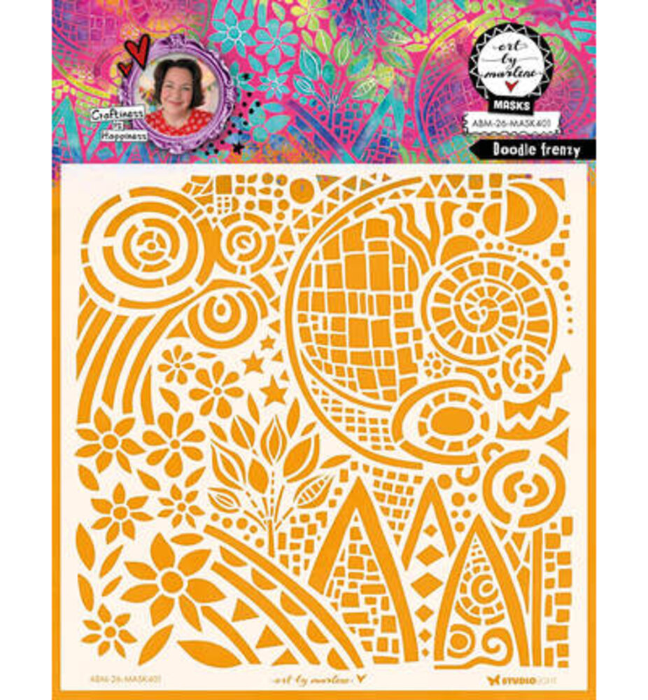 Studio Light PRE-ORDER Masking Stencil Doodle Frenzy (ABM-26-MASK401)