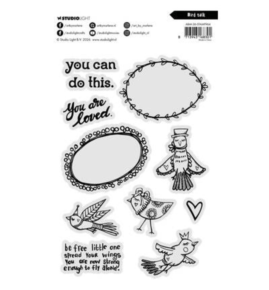 Studio Light PRE-ORDER Clear Stamp Bird Talk (ABM-26-STAMP964) Studio Light PRE-ORDER Clear Stamp Bird Talk (ABM-26-STAMP964)