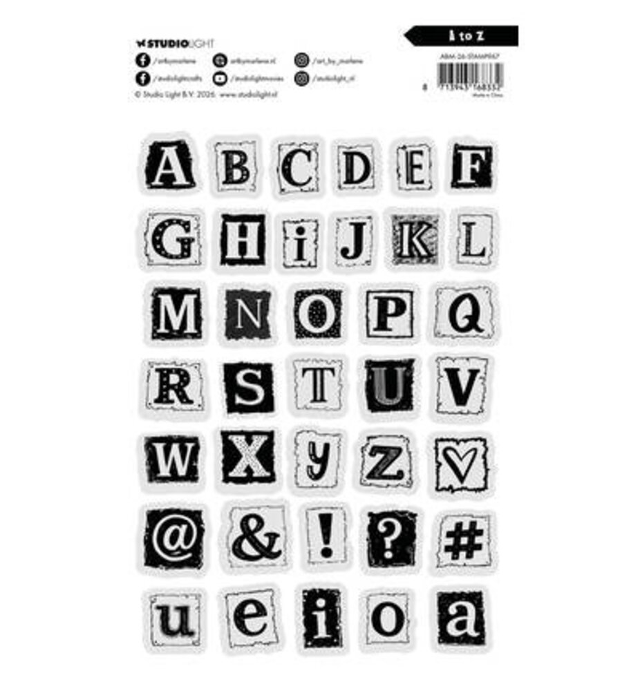 Studio Light PRE-ORDER Clear Stamp A to Z (ABM-26-STAMP967) Studio Light PRE-ORDER Clear Stamp A to Z (ABM-26-STAMP967)