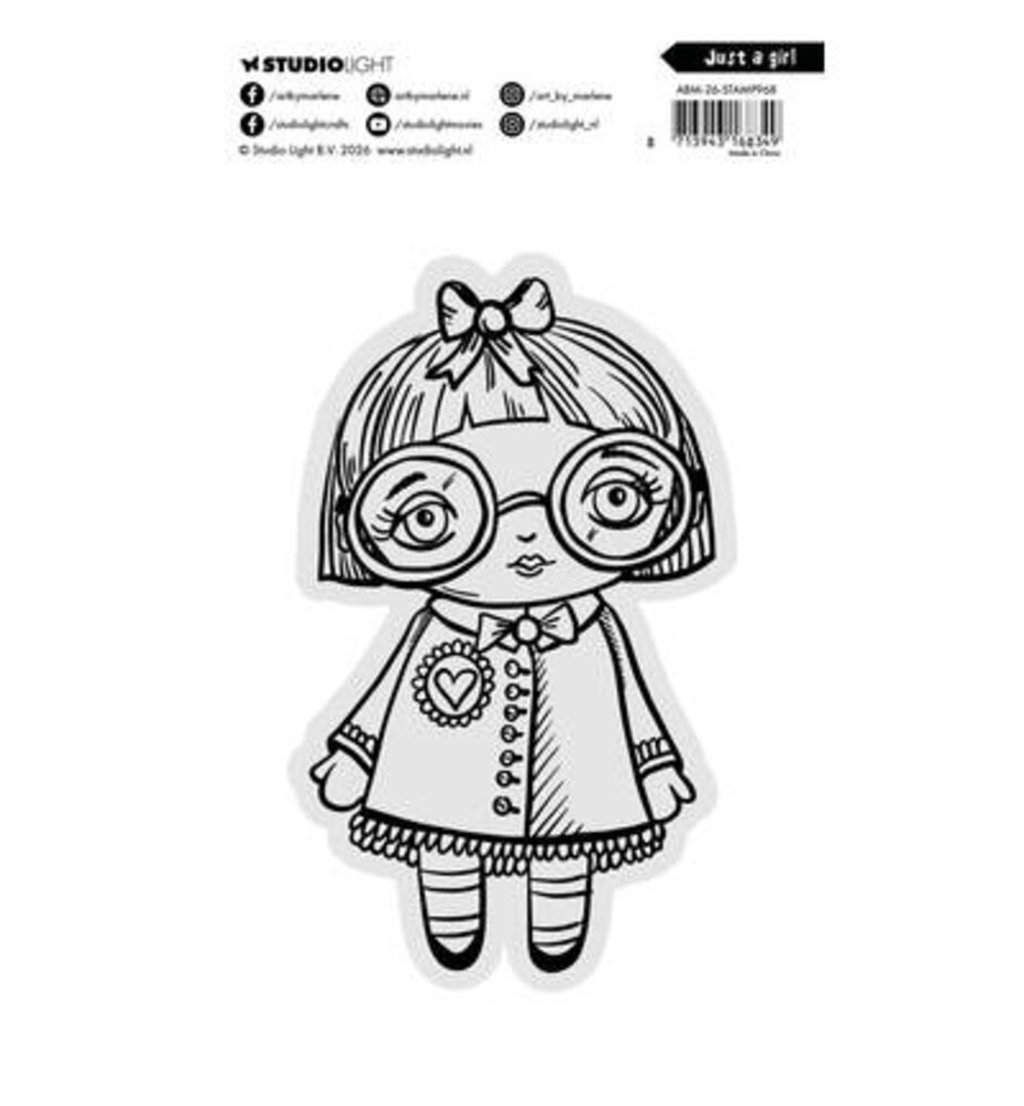 Studio Light PRE-ORDER Clear Stamp Just a Girl (ABM-26-STAMP968)