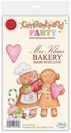 Craft Consortium Gingerbread Party Clear Stamp Made with Love (CCLSTMP011)