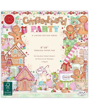 Craft Consortium Gingerbread Party 8x8 Inch Premium Paper Pad (CCLPAD004) Craft Consortium Gingerbread Party 8x8 Inch Premium Paper Pad (CCLPAD004)