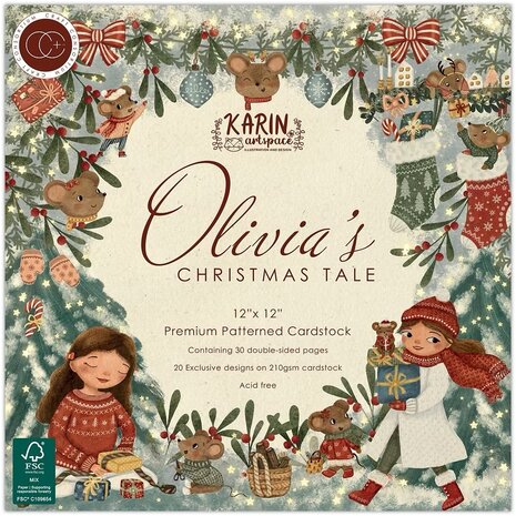 Craft Consortium Olivia's Christmas Tale 12x12 Inch Premium Paper Pad (CCPPAD050)