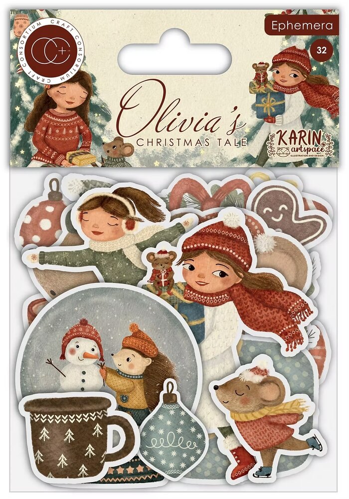 Craft Consortium Olivia's Christmas Tale Premium Ephemera Set (CCEPH016) Craft Consortium Olivia's Christmas Tale Premium Ephemera Set (CCEPH016)