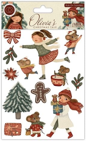 Craft Consortium Olivia's Christmas Tale Premium Rub-on Transfers Set (CCRUBT010)