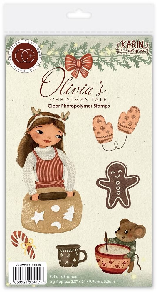 Craft Consortium Olivia's Christmas Tale A6 Clear Stamps Baking (CCSTMP104) Craft Consortium Olivia's Christmas Tale A6 Clear Stamps Baking (CCSTMP104)