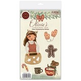 Craft Consortium Olivia's Christmas Tale A6 Clear Stamps Baking (CCSTMP104)
