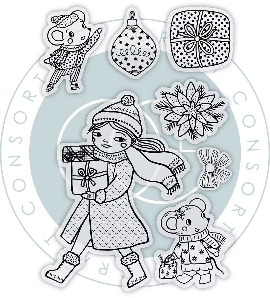 Craft Consortium Olivia's Christmas Tale A6 Clear Stamps Presents (CCSTMP105) Craft Consortium Olivia's Christmas Tale A6 Clear Stamps Presents (CCSTMP105)