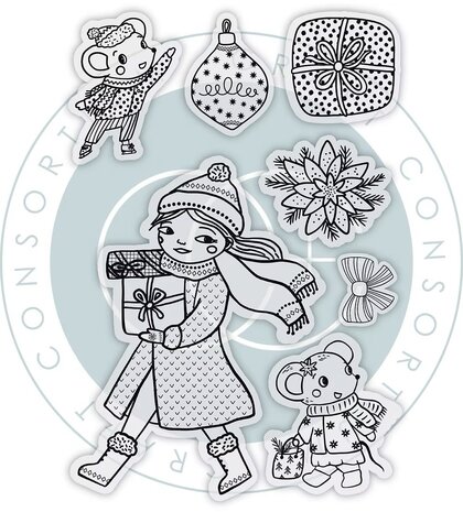 Craft Consortium Olivia's Christmas Tale A6 Clear Stamps Presents (CCSTMP105) Craft Consortium Olivia's Christmas Tale A6 Clear Stamps Presents (CCSTMP105)